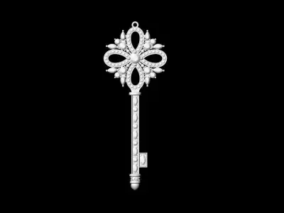 Tiffany Victoria Key Pendant large 3D print model