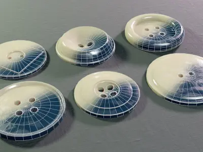 Button Collection buttons Low-poly 3D model