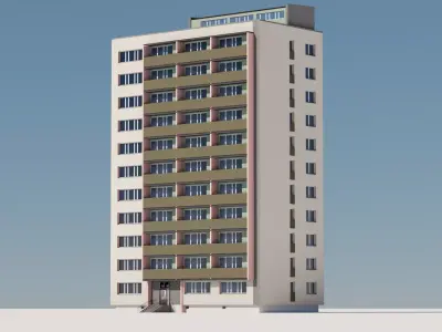 Eastern European Building 015 Free low-poly 3D model