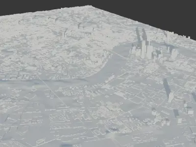 Shanghai Future Skyline 3D print model