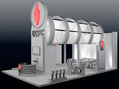 Booth Exhibition Stand a245 3D model
