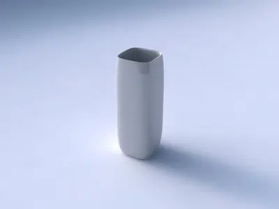 Vase quadratic tall with small horizontal sections 3D print model