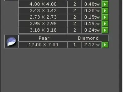 Engagement Ring With Pear and Round Diamond 3D model