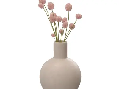 Afloral Beige Mini Ceramic Bud Vase  PBR 3D model