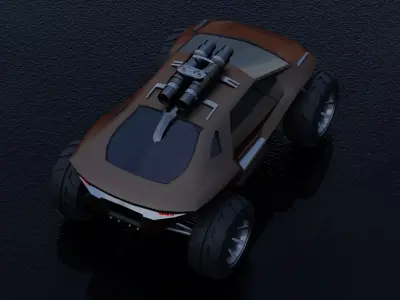 Predator EV SUV Low-poly 3D model