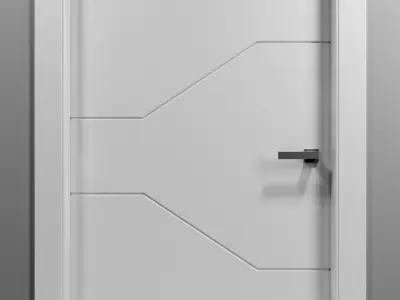 Set of 7 fashionable carved interior doors 3D model