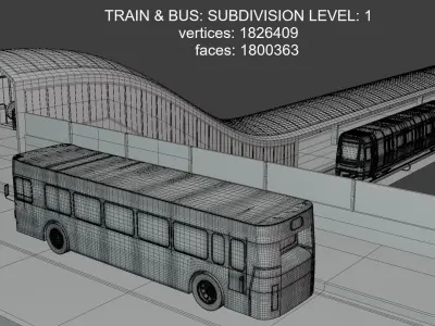 Stockholm metro station IV 3D model