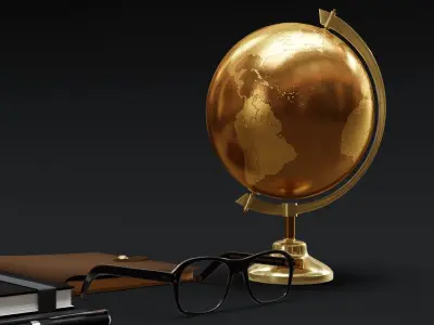 Office Decoration Set 3D model