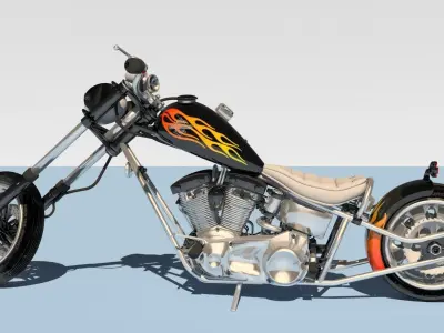 Harley Davidson Chopper 3D model