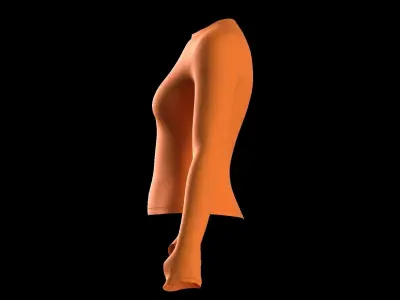 Female longsleeve thumbail hole 3D model