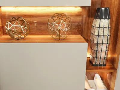Wardrobe hallway composition set 01 3D model