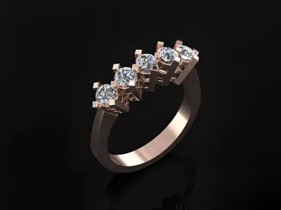 Woman Ring 3D print model 23