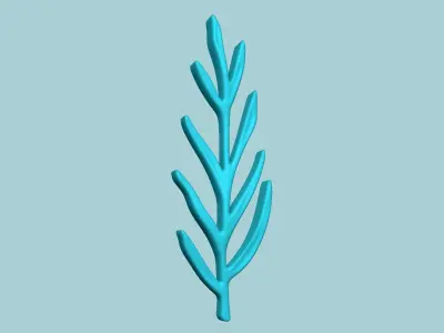 Lavender Leaf Mold - Artificial Herb Molding Tool 3D print model