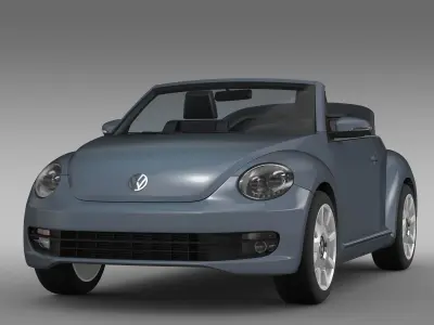 VW Beetle Cabriolet Denim Concept 2015 3D model
