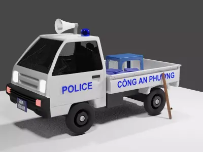 Vietnamese police truck Free 3D model
