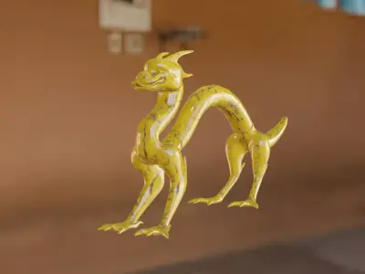 Porcelain dragon Free 3D model