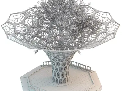 Park Shade Structure 02 3D model