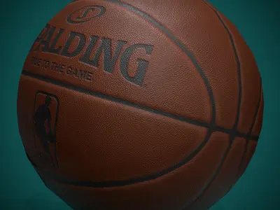 Basketball ball Low-poly 3D model 3