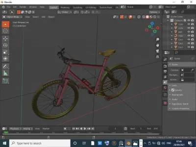 bicycle Low-poly 3D model 5