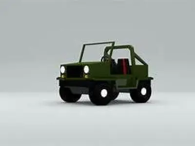 poly jeep 3D model