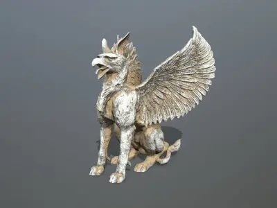 statue creature Low-poly 3D model