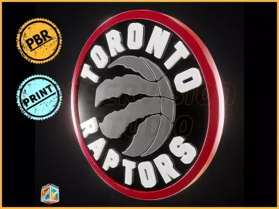 Toronto Raptors logo - Cinematic - 3D print 3D model