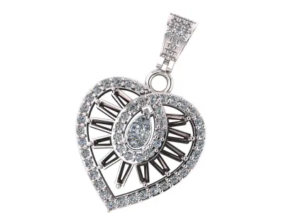 WOMEN HEART PENDANT3D PRINTABLE MODEL  3D print model