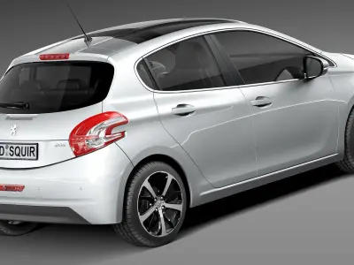 Peugeot 208 5-door 2013 3D model