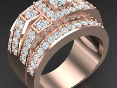 Luxury Men Rings Designs 5MR060 3D print model