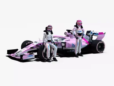 Force India VJM11 Low-poly 3D model