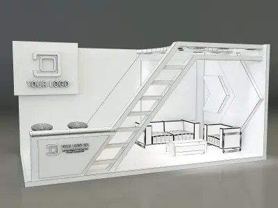 Booth Exhibition Stand a324b 3D model