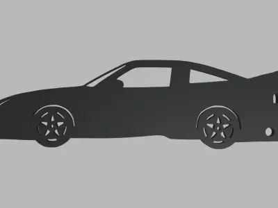 Nissan 180SX Version III Veilside Coupe 1990 Key Ring 3D print model