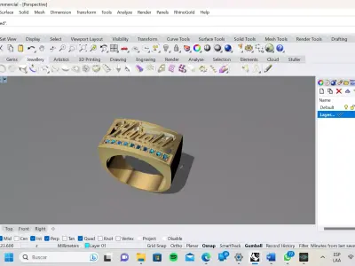 anillo de nombre harold 3D model