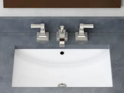 RH Hutton single floating vanity espresso 3D model