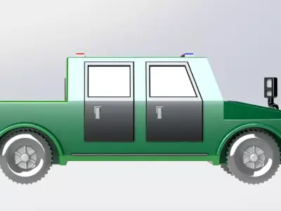 Armored SUV T2 printable 3D Model 3D print model 3D print model