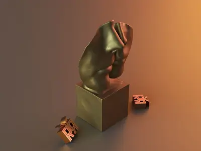 HUMAN LOVE SCULPTURE candle 3D print model