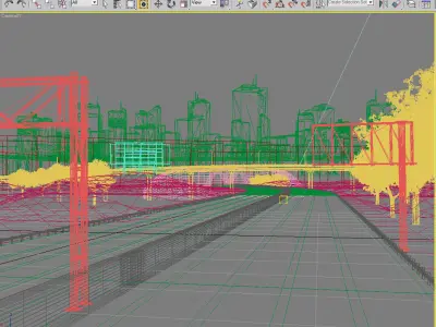 New York Freeway Scene 3D model