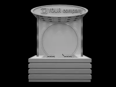 Booth Exhibition Stand a599a 3D model