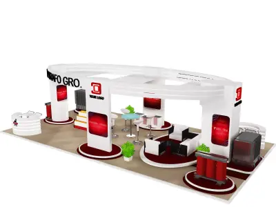  Booth Exhibition Stand a72 3D model