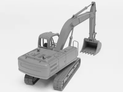 JCB Excavator - H0 scale construction equipment kit 3D print model