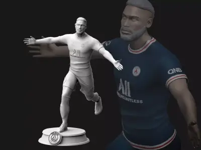 Neymar JR 3D Printable 2 3D print model