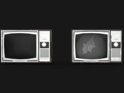 Tv Set  Low-poly 3D model