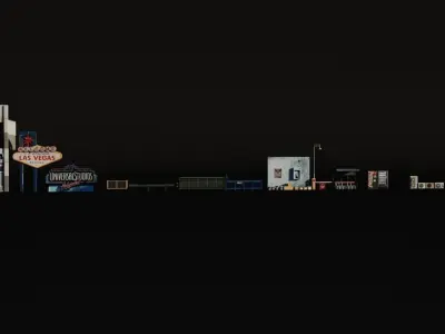 Combo City Decoration Pack  Low-poly 3D model