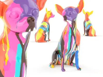 Graffiti Chihuahua 3D model