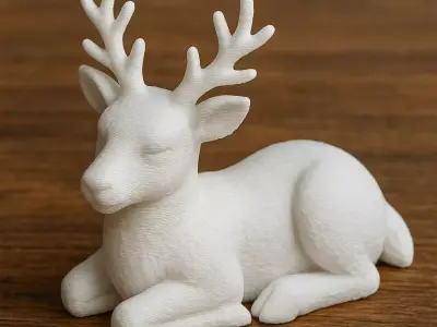Sleeping Reindeer Christmas 3D print model