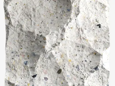 72-RockPanel rock on wall 3D model