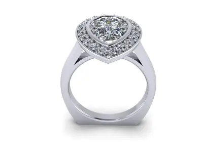 Pear Woman Wedding Ring 3D print model