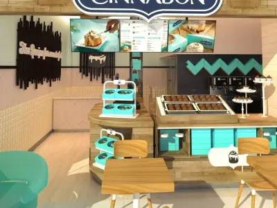 Cinnabon Shop 3d model- interior design 3D model