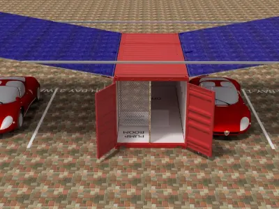 Car Wash Bay 3D model