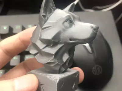 Dog head sculpture 3D print model buy